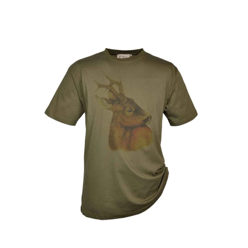 HUBERTUS unisex T-Shirt REHBOCK schilf Printshirt