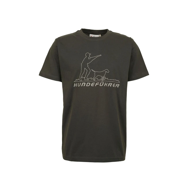 HUBERTUS Herren T-Shirt HUNDEFÜHRER oliv Printshirt