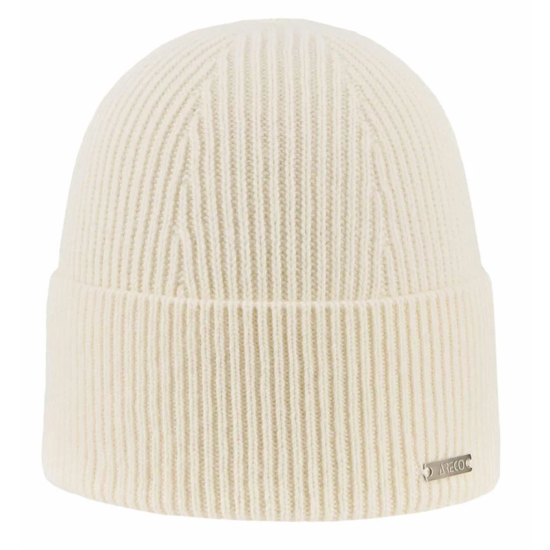 ARECO Damen Beanie Cashmere Cashfive Geo 7548 Mütze Wintermütze