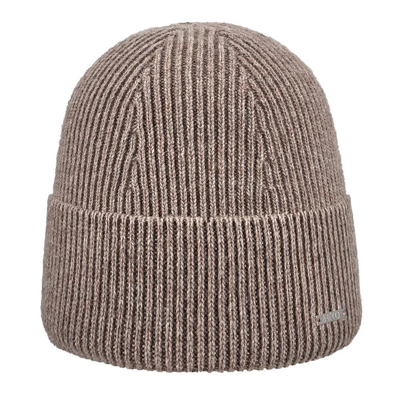 ARECO Damen Beanie Cashmere Cashfive Geo 7548 Mütze Wintermütze