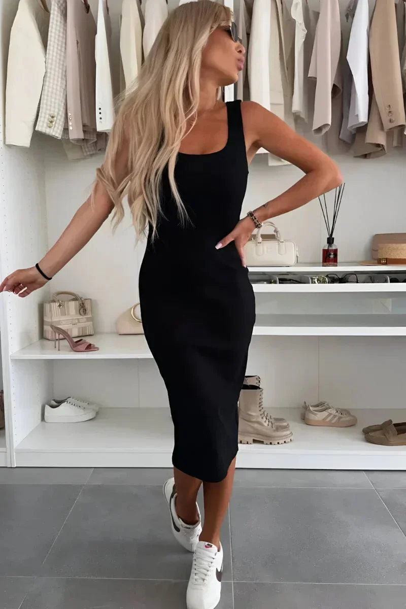 Damen Midikleid mit passender Jacke für den Alltag