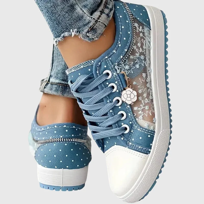 Damen Sneaker mit Blumendetail