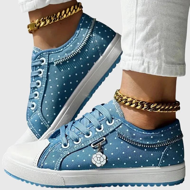 Damen Sneaker mit Blumendetail