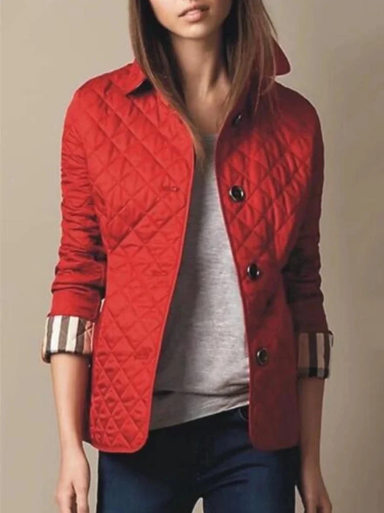 Elegante Damen Steppjacke mit Knopfverschluss