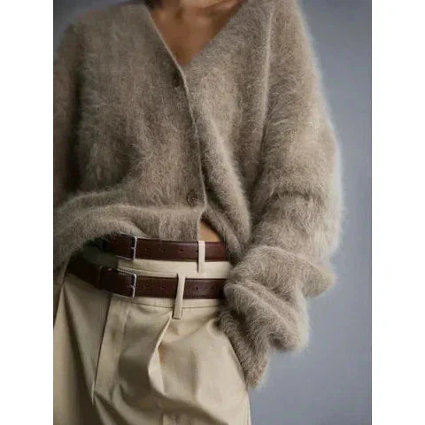 Damen Strickjacke mit Knöpfen und weichem Finish