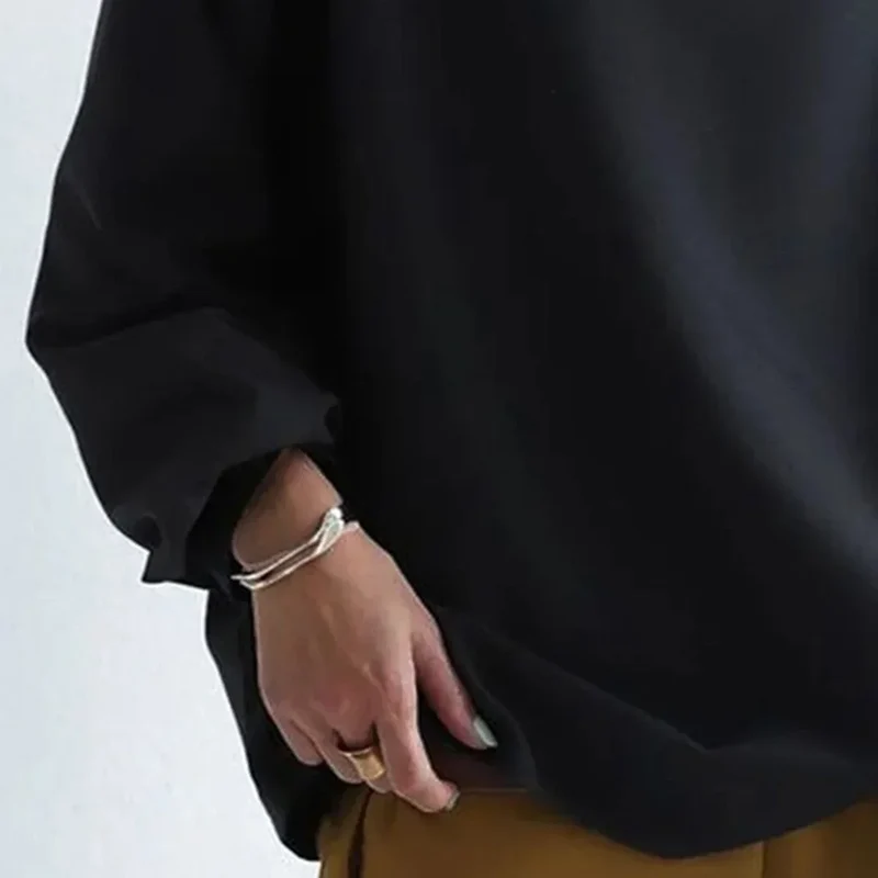 Damen Oversized Hoodie mit Stehkragen und weiten Ärmeln