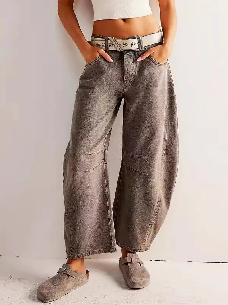 Damen Jeans im Fassschnitt