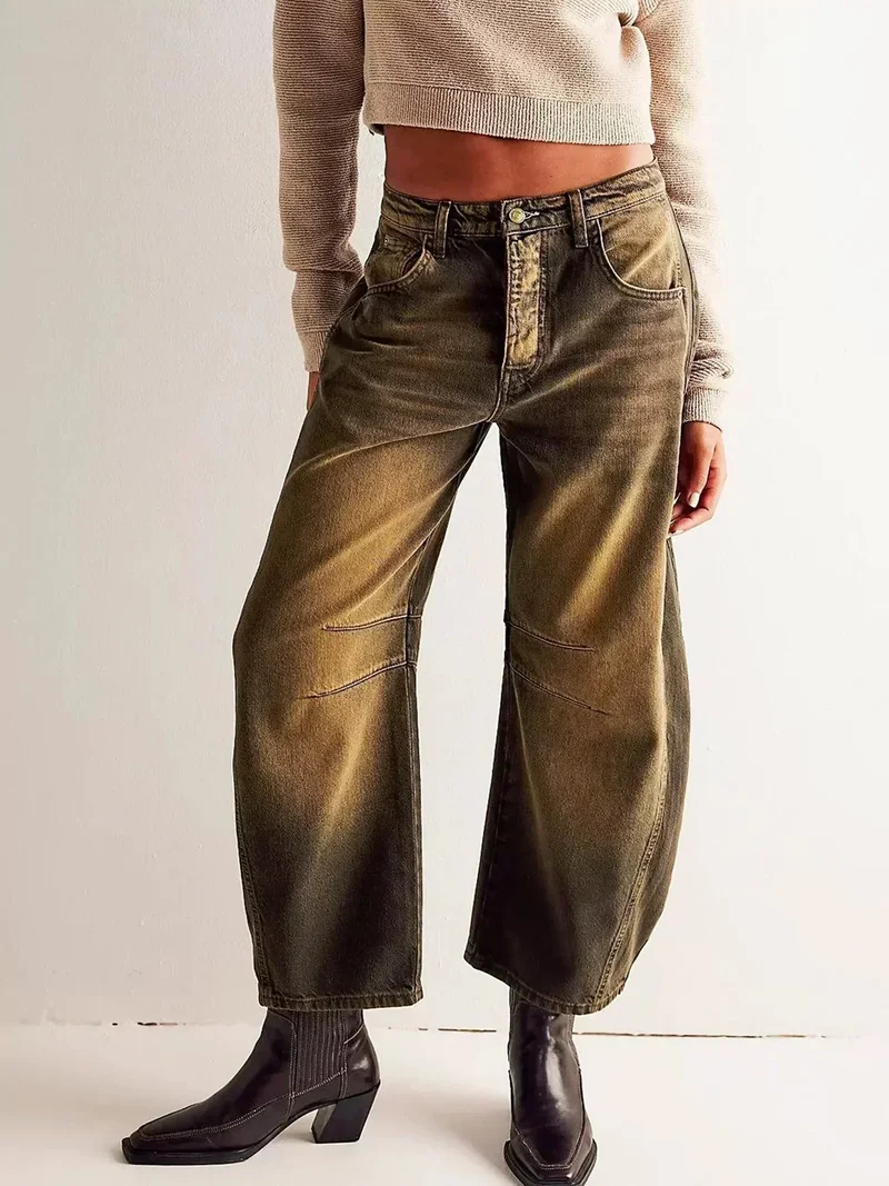 Damen Jeans im Fassschnitt
