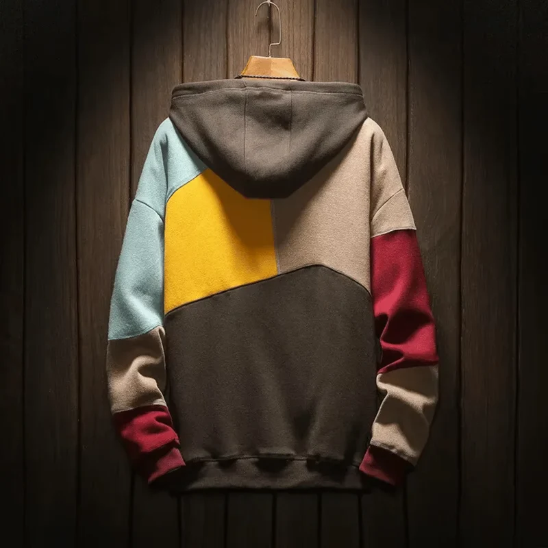 Damen Hoodie mit Farbblock-Design und Kängurutasche