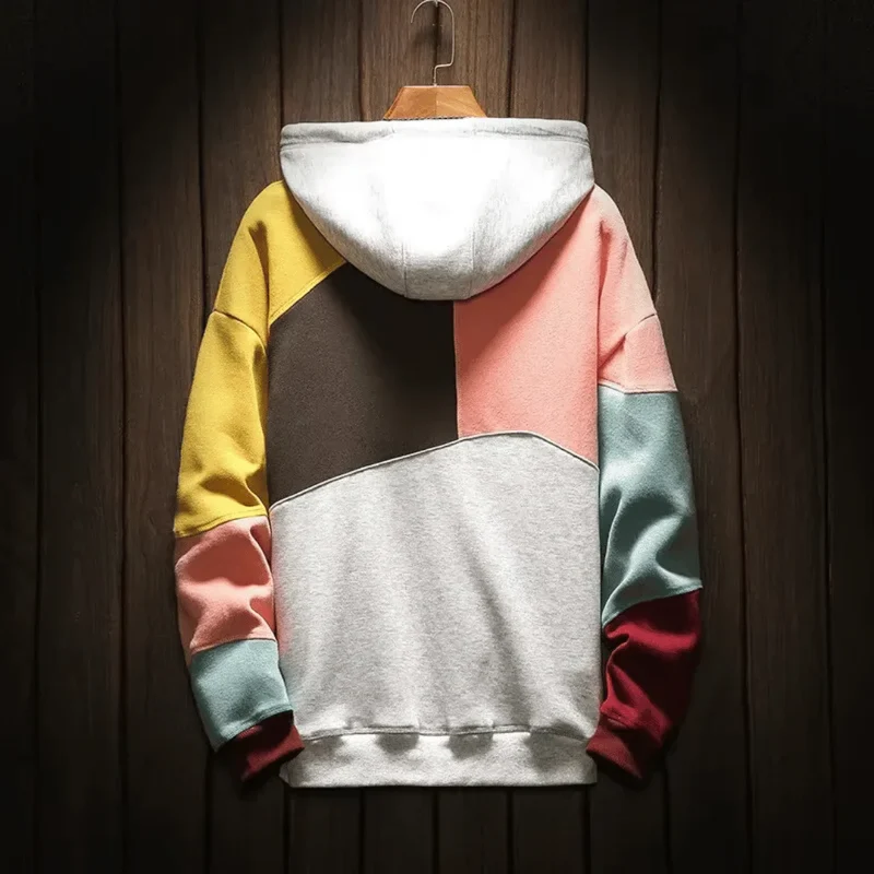Damen Hoodie mit Farbblock-Design und Kängurutasche