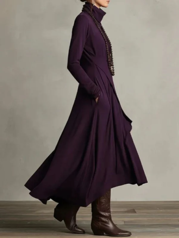 Rylise - drapiertes Maxikleid mit weicher Haptik