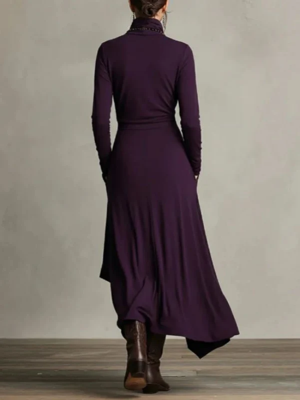 Rylise - drapiertes Maxikleid mit weicher Haptik