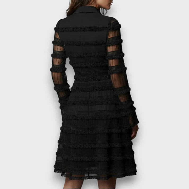 Zayenna - Strukturiertes Fransenkleid