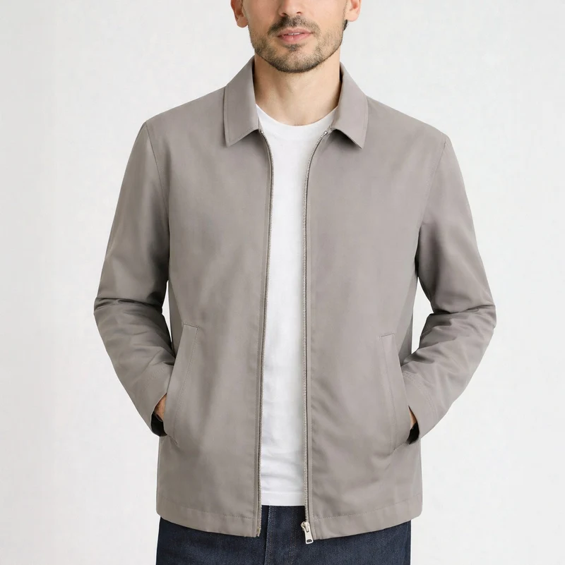 Grant - Strukturierte Jacke mit Reißverschluss