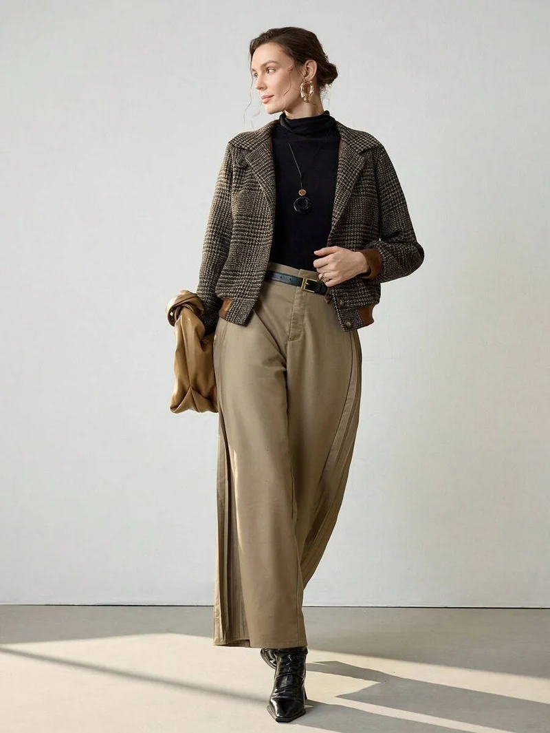 Johanna | Damen Kurze Jacke im Tweed-Stil für Herbst