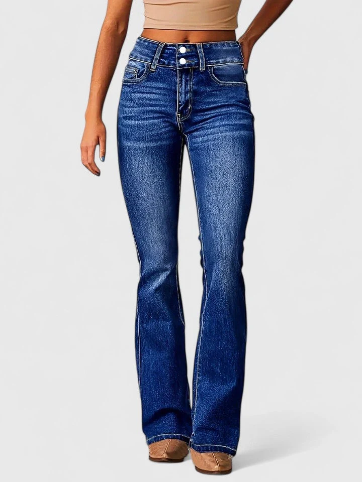 Sophia | Elegante Damen Jeans mit Schlag für Herbst