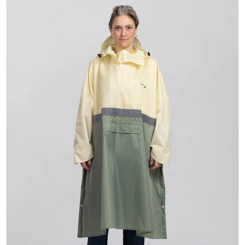 Großer Regenponcho mit Ärmeln (mit reflektierendem Streifen)