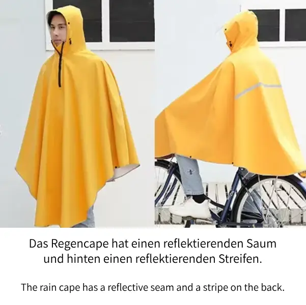 Regenponcho Fahrrad für über Lenker