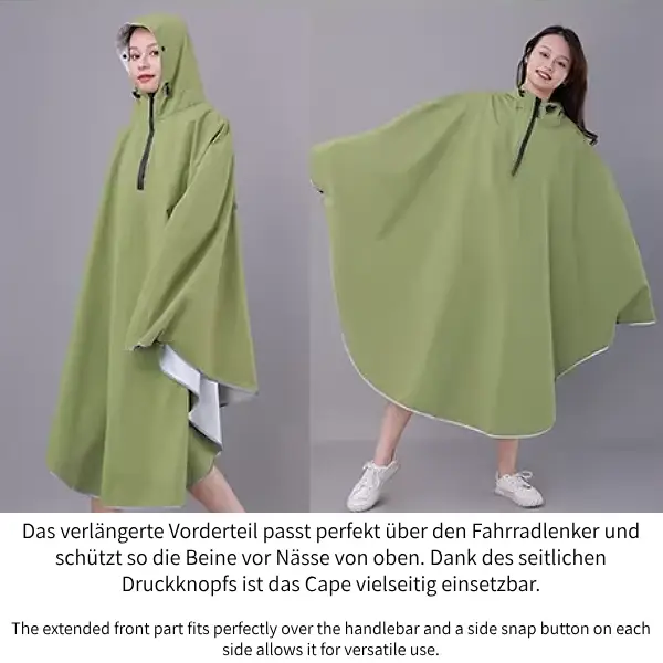 Regenponcho Fahrrad für über Lenker