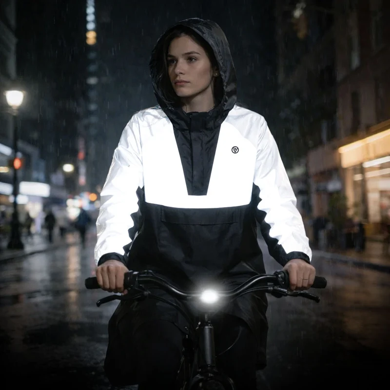 Reflective Waterproof Cycling/Hiking Poncho