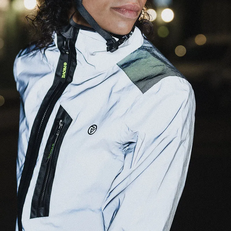 City Women's 100% Reflective Waterproof Commuter Cycling Jacket