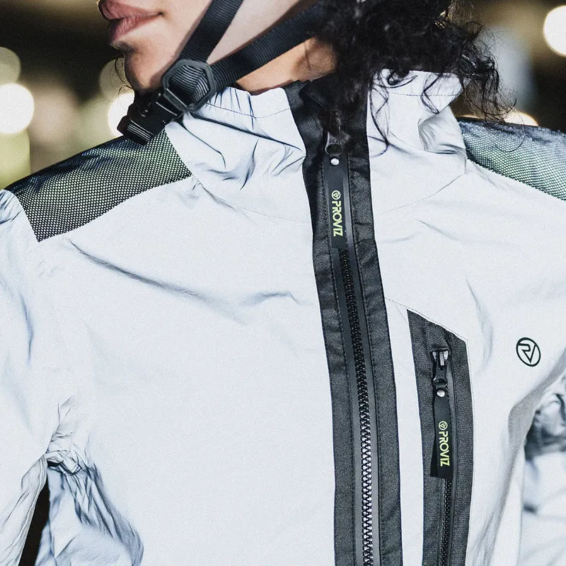 City Women's 100% Reflective Waterproof Commuter Cycling Jacket