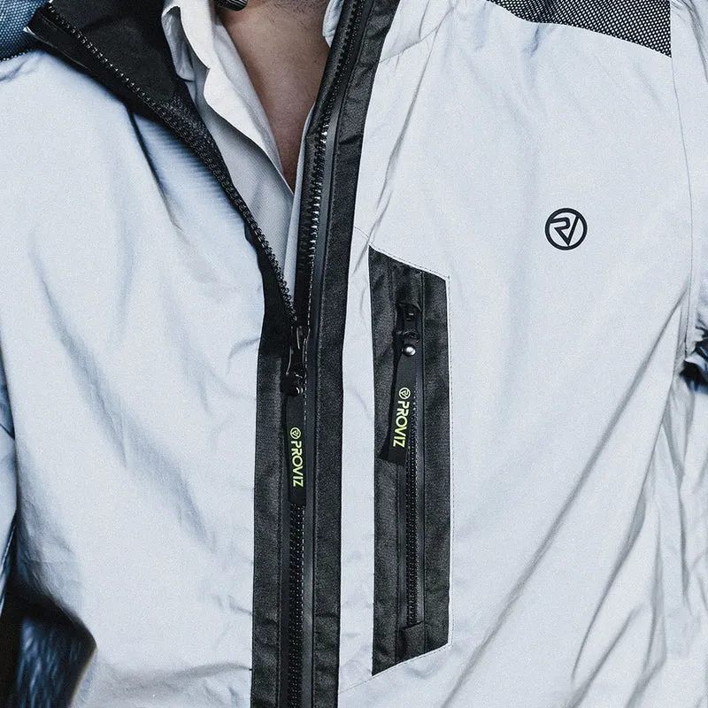 City Men's 100% Reflective Waterproof Commuter Cycling Jacket
