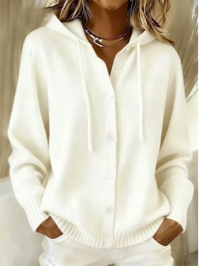 Serae – Stilvoller, lässiger Cardigan mit Kapuze