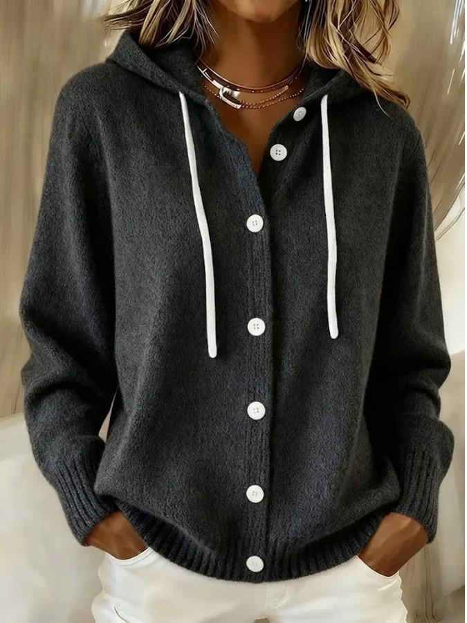 Serae – Stilvoller, lässiger Cardigan mit Kapuze