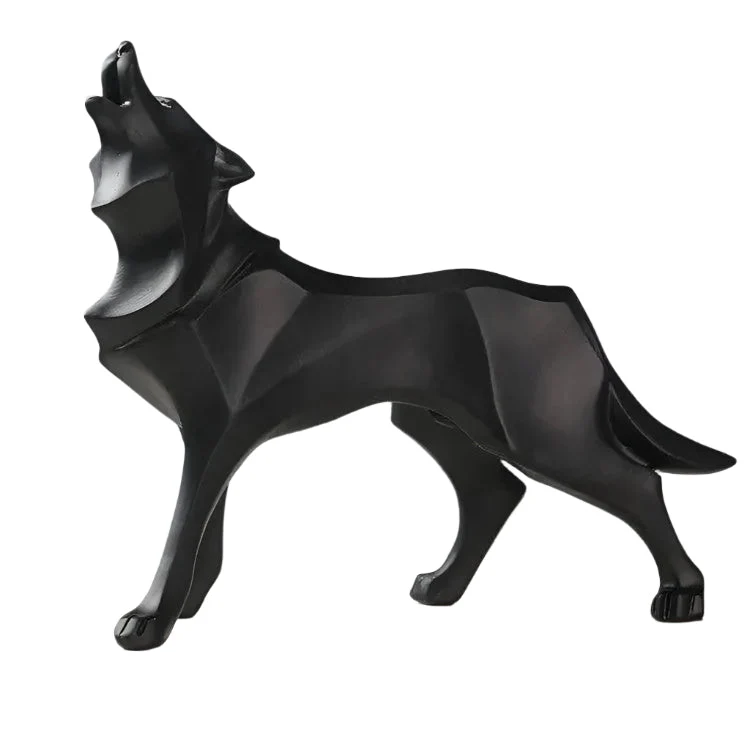 LupoForm – Geometrische Ulvenstatue mit scharfkantigem Design für moderne Räume