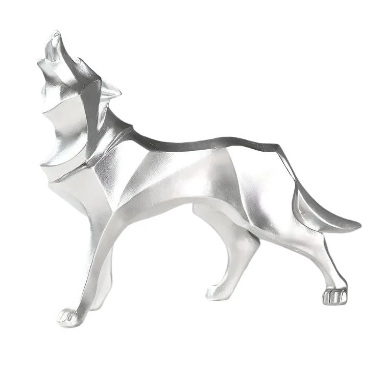 LupoForm – Geometrische Ulvenstatue mit scharfkantigem Design für moderne Räume