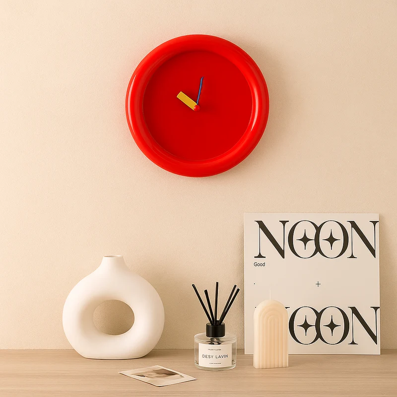 TimePop – Buntes geometrisches Wanduhren im Memphis-Stil mit mutigem künstlerischem Design