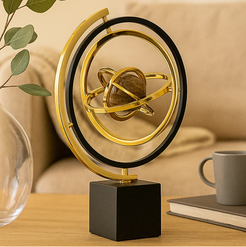 Aurevia – Handgefertigte Skulptur mit Marmorbasis für elegante Wohnraumgestaltung