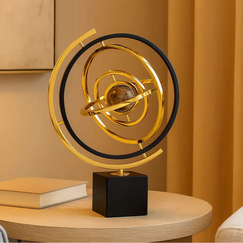 Aurevia – Handgefertigte Skulptur mit Marmorbasis für elegante Wohnraumgestaltung
