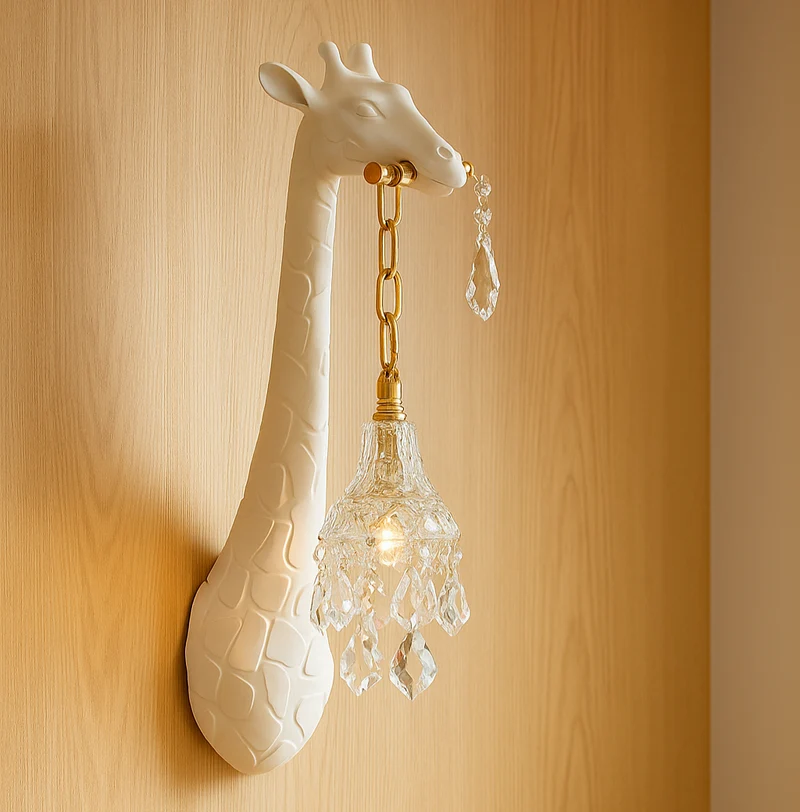GlowNeck – Giraffenförmige LED-Wandlampe mit warmem, weichem Licht für einzigartige Einrichtung