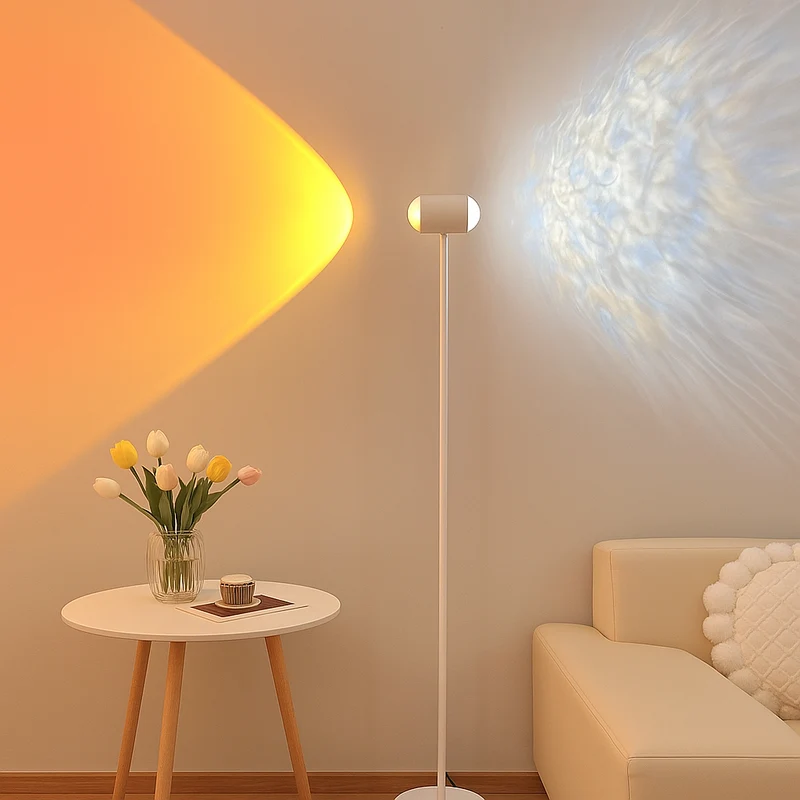 SolAura – USB-Sonnenuntergang-Projektionslampe für warme und stimmungsvolle Beleuchtung