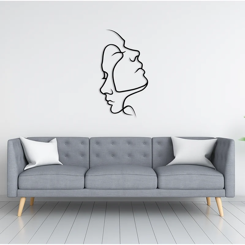 AmoraLine – Minimalistische Wanddekoration mit abstraktem Ausdruck von Liebe