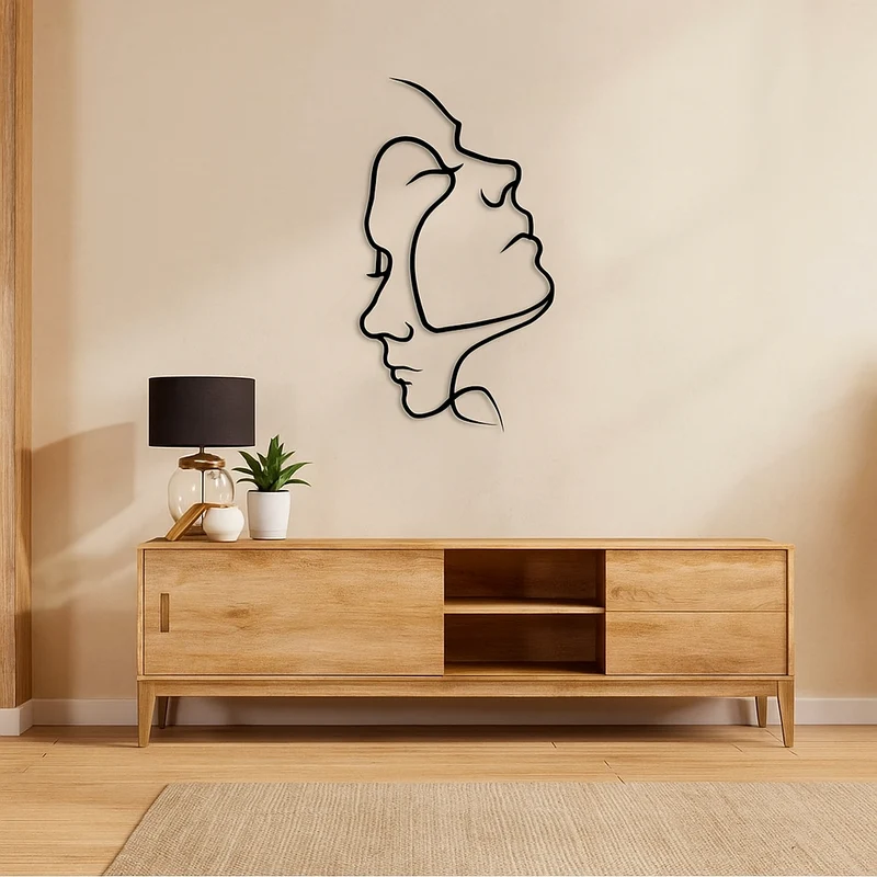 AmoraLine – Minimalistische Wanddekoration mit abstraktem Ausdruck von Liebe