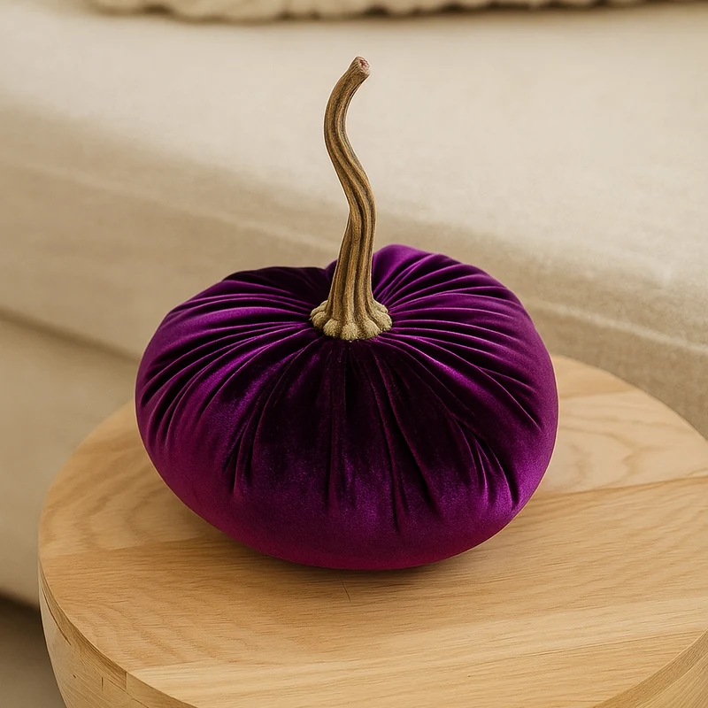 HarvestHug – Handgefertigtes weiches Halloween-Kürbiskissen