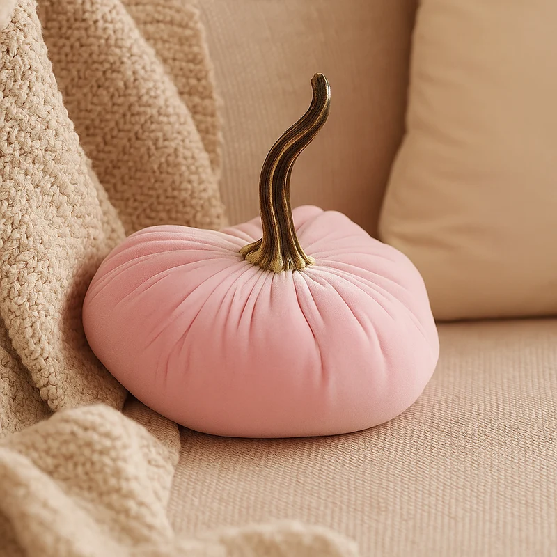HarvestHug – Handgefertigtes weiches Halloween-Kürbiskissen