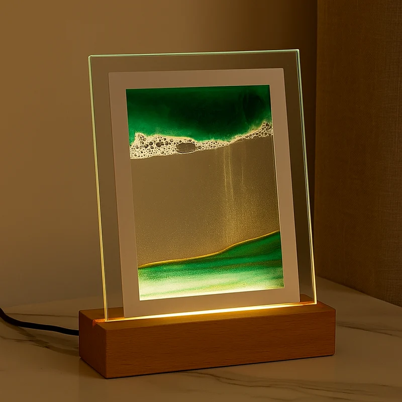 SereniGlow – Hypnotische Sandkunst-Lampe mit beruhigendem LED-Licht