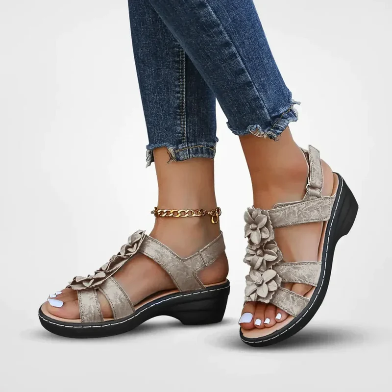 Freja Gepolsterte Ausrichtungs-Slipper – Stützende keilförmige Sandalen