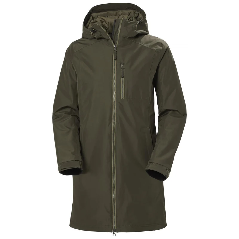 HH Helly Hansen Women Belfast Long Winter Jacket 62395 utility green Damen Wintermantel