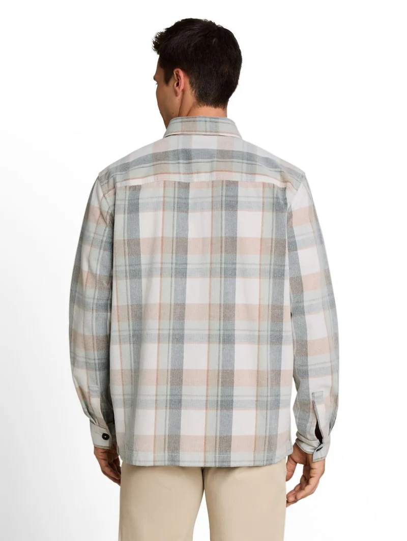 Cord Overshirt mit Karomuster