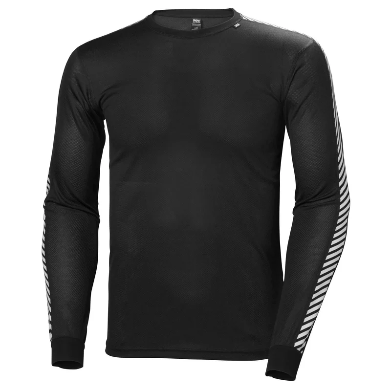 HH Helly Hansen LIFA® Stripe Long-sleeve Crew Base Layer Shirt 48800 schwarz Herren Unterhemd