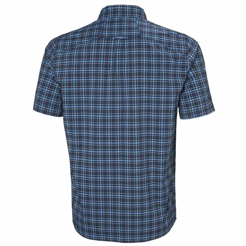 HH Helly Hansen Fjord QD SS Shirt 34048 navy check Herren Halbarmhemd