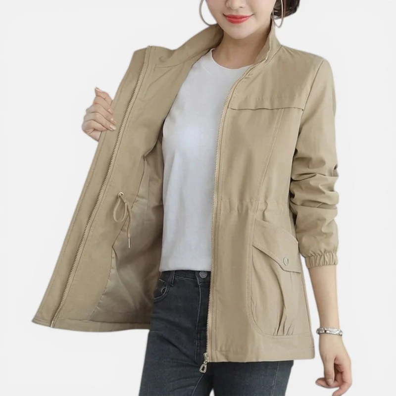 Damen Jacke mit Reißverschluss und Stehkragen