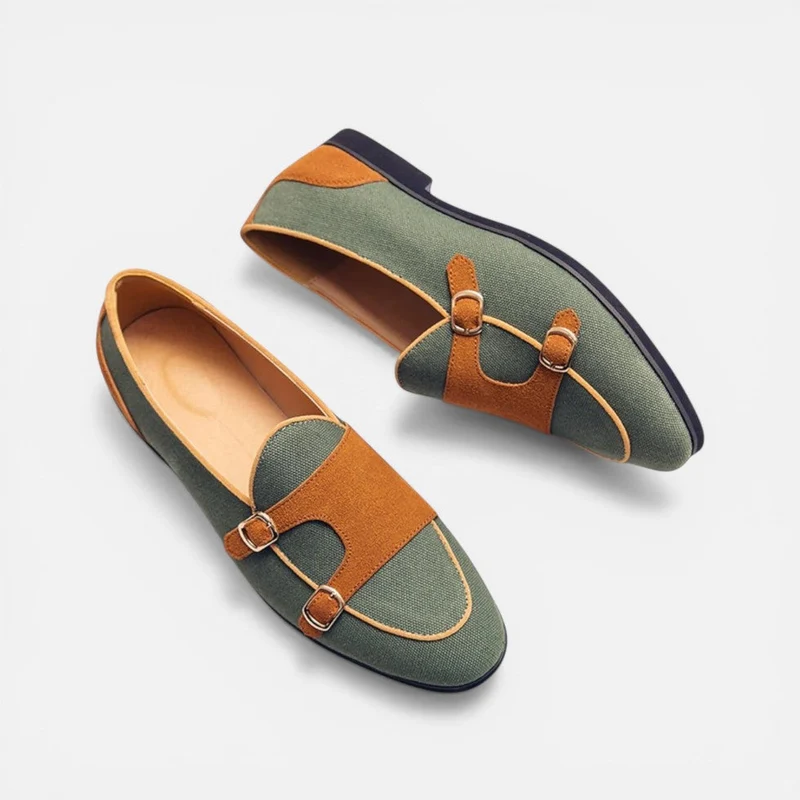 Damen Schuhe mit Schnallenriemen und flacher Sohle