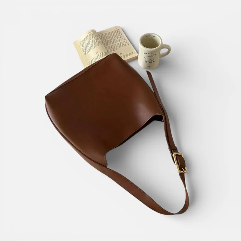 Damen Schultertasche mit verstellbarem Riemen und großem Hauptfach