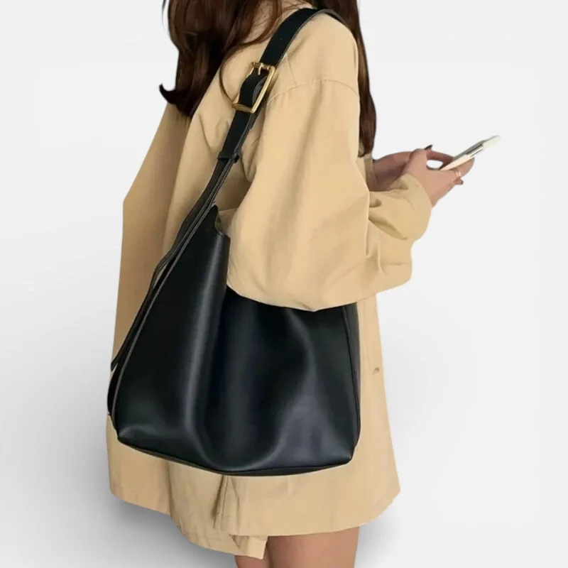 Damen Schultertasche mit verstellbarem Riemen und großem Hauptfach